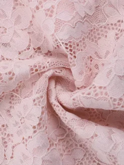 Haut en dentelle rose style corset pour femme - Chemisier bustier élégant à manches longues et décolleté c艙ur - Tenue de soirée printanière 2026