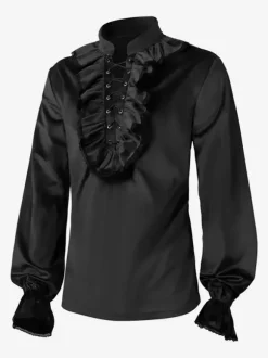Haut à manches longues vintage bordeaux vintage costumes rétro pour homme Bourgogne
