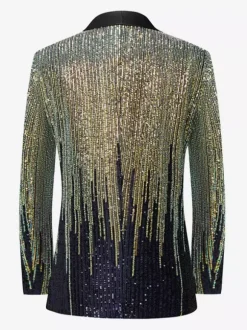 Haut rétro à manches longues en or noir Costumes rétro de scène vêtements de danse