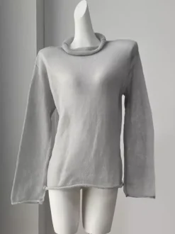 Hauts en tricot transparents à manches longues pour femmes 2026