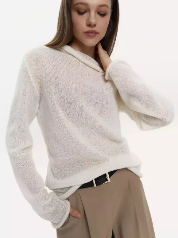 Hauts en tricot transparents à manches longues pour femmes 2026