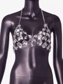 Hauts dos nu à motifs géométriques et cristaux parfaits pour les soirées !