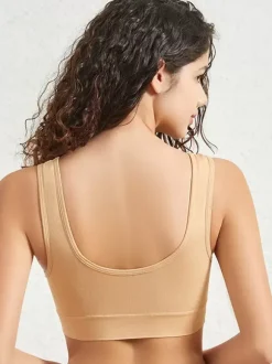 Hauts Pour Femmes Haut Nu À Col En U En Polyester Athlétique Vêtements De Sport Gilet