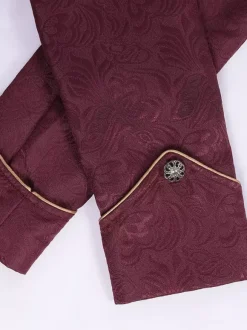 Haut vert vintage boutons rétro manches longues costumes rétro pour homme Bourgogne