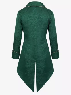 Haut vert vintage boutons rétro manches longues costumes rétro pour homme Bourgogne
