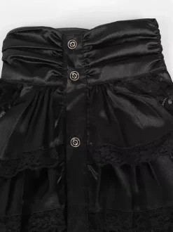 Haut Vintage noir rétro à manches longues chemise en Fiber de Polyester Costumes rétro pour hommes