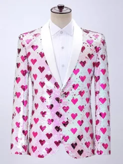 Haut Vintage rouge élégant à manches longues pardessus en Fiber de Polyester Costumes rétro pour hommes