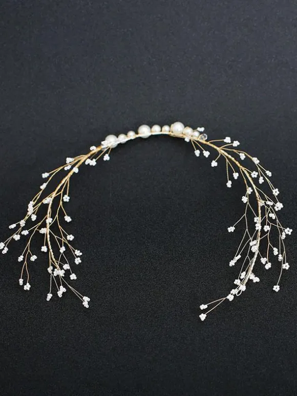 Headpiece Wedding Headwear Perle Métal Accessoires de cheveux de mariée
