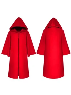 Hommes Ponchos de Noël Bourgogne Cape Polyester Noël Halloween Vacances Costumes