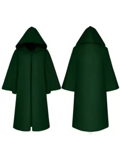 Hommes Ponchos de Noël Bourgogne Cape Polyester Noël Halloween Vacances Costumes