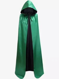Hommes Ponchos Rouges Pour Noël Cape Polyester Noël Halloween Vacances Costumes
