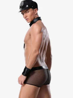 Hommes Sexy Costume Cosplay Halloween Adulte Cravate Chapeau Pantalon Tenu de Club