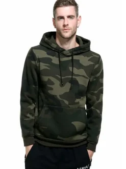 Hommes Sweats à capuche à capuche à manches longues Camouflage Polyester Sweat-shirt occasionnel