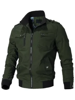 Hommes Vestes Casual Black Portrait Portrait Décolleté Manches Longues manches à la mode Hiver