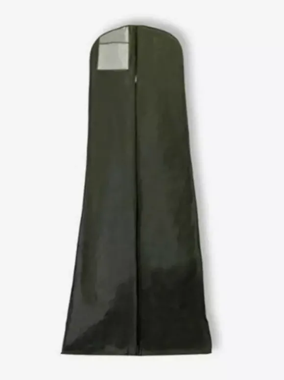 Housse anti-poussière pour robe de mariée sac élargi Double face blanc Non tissé épais à longue queue
