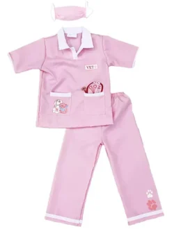 Infirmière enfants Costumes Blouse Blouse Pantalons 2 pièces Ensemble de polyester Fibre Enfant Halloween Costume complet