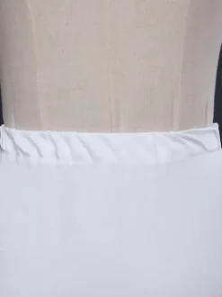 Ivoire jupon Tulle longue sirène 1 couche 2 cerceau jupon nuptiale de mariage