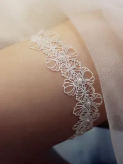 Jarretière De Mariage Pour La Mariée Magnifiques Perles En Dentelle