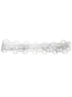 Jarretière de mariage pour la mariée en polyester blanc Dentelle jarretières