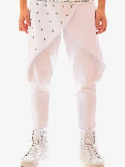 Jazz Dance Costume Hommes Pantalon Blanc Hip Hop Dancing Bottoms Déguisements Halloween