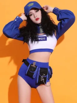 Jazz Dance Costumes Femmes Sexy Shorts Crop Top Dancing Wear