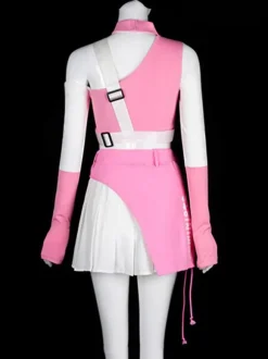 Jazz Danse Costumes Femme Top irrégulier jupe rose blanc