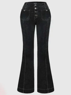 Jeans Pantalon Pour Femme Charmant Polyester