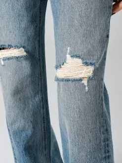 Jeans pour femmes bas décontractés jeans taille haute