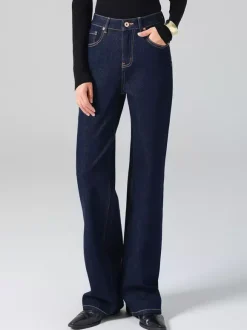 Jeans pour femmes bas de jeans larges en coton frais et élégant
