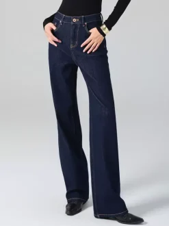 Jeans pour femmes bas de jeans larges en coton frais et élégant