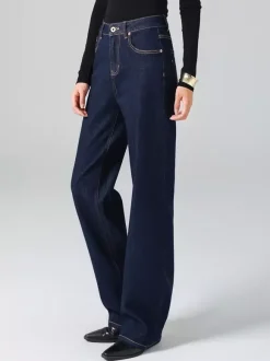 Jeans pour femmes bas de jeans larges en coton frais et élégant