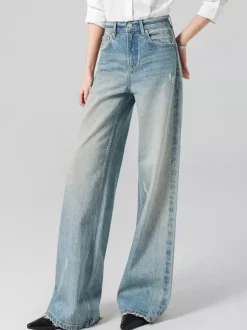 Jeans pour femmes bas larges et élégants