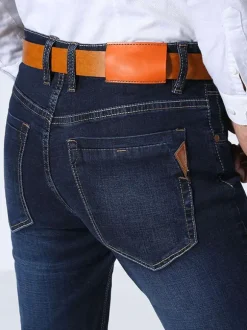 Jeans pour hommes Pantalon en denim bleu ciel clair skinny en détresse vieilli design antique