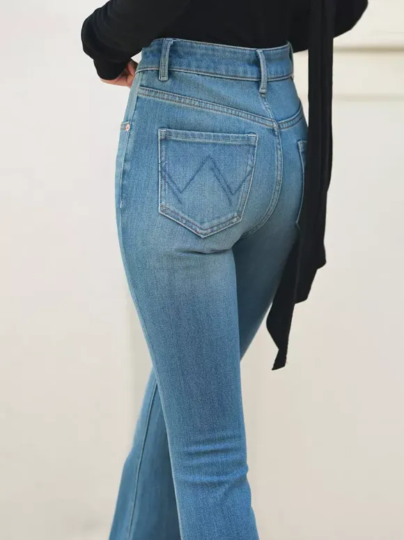Jeans pour femmes bas élégants à taille haute jeans décontractés au quotidien