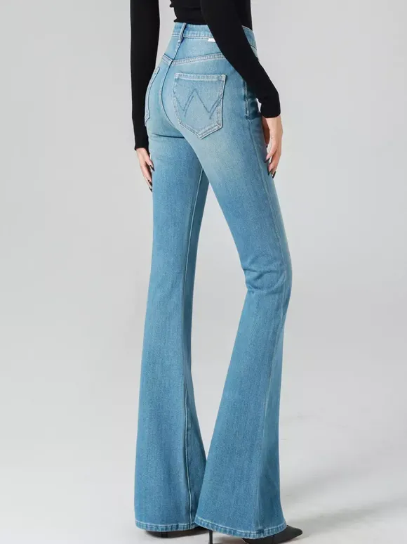 Jeans pour femmes bas élégants à taille haute jeans décontractés au quotidien