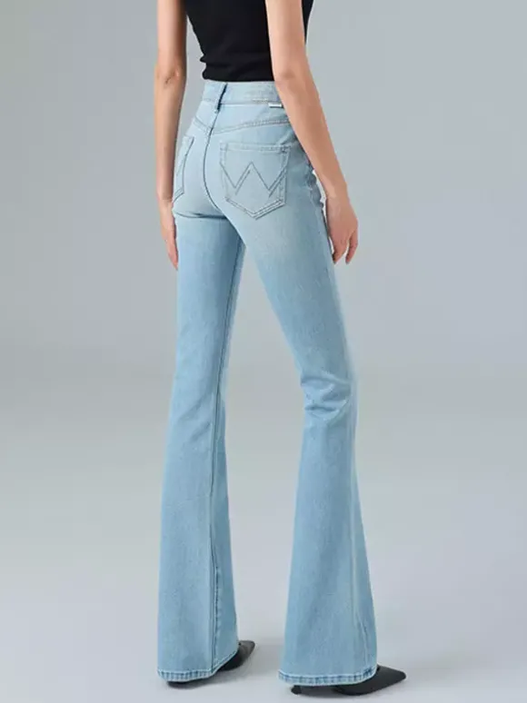 Jeans pour femmes bas élégants à taille haute jeans décontractés au quotidien
