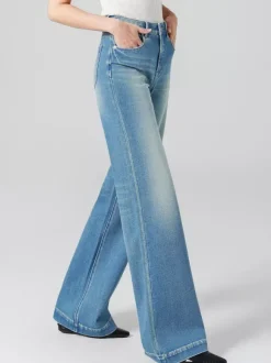 Jeans pour femmes bas modernes jeans élégants taille haute en denim