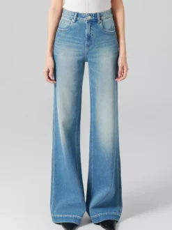 Jeans pour femmes bas modernes jeans élégants taille haute en denim