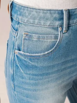 Jeans pour femmes bas modernes jeans élégants taille haute en denim