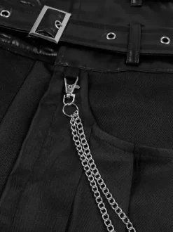 Jupe Homme Vintage Noire Rétro Plissée Asymétrique Gothique Steampunk Costumes