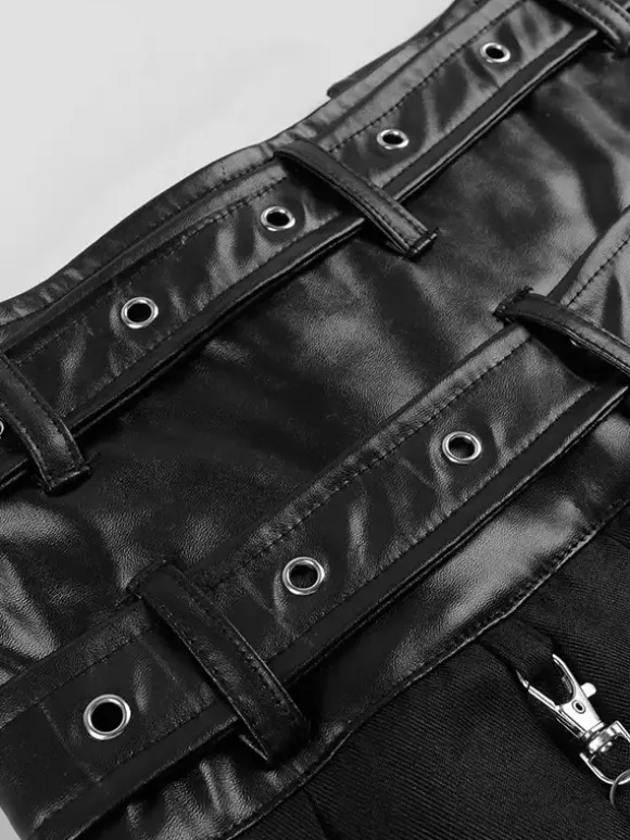 Jupe Homme Vintage Noire Rétro Plissée Asymétrique Gothique Steampunk Costumes