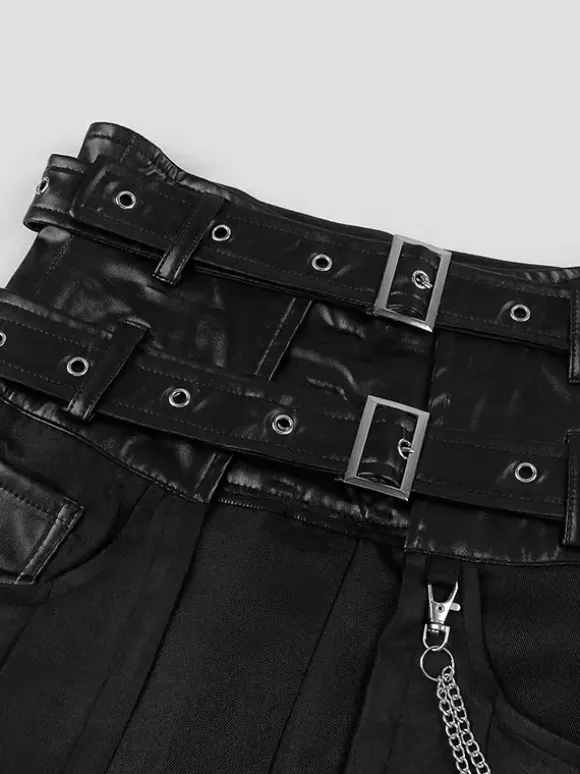 Jupe Homme Vintage Noire Rétro Plissée Asymétrique Gothique Steampunk Costumes