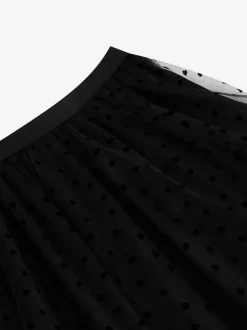 Jupe longue élégante en tulle à motif c艙ur pour femme - Jupe longue trapèze taille haute en maille vaporeuse - Tenue de soirée printemps-été 2026