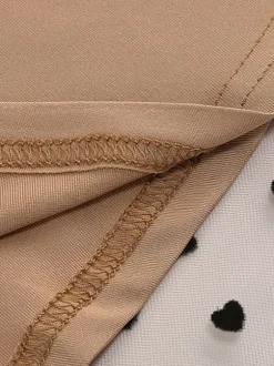 Jupe longue élégante en tulle à motif c艙ur pour femme - Jupe longue trapèze taille haute en maille vaporeuse - Tenue de soirée printemps-été 2026