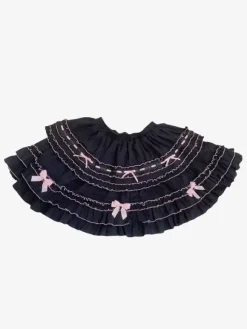 Jupe Lolita Sweet Lolita SK à volants et n艙uds bleu ciel clair