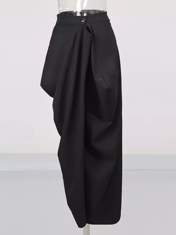 Jupes kaki élégantes vêtements de printemps bas longs pour femmes