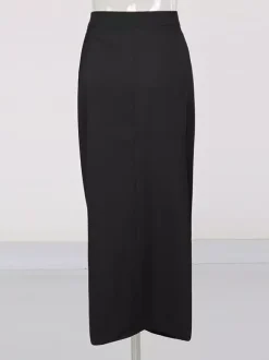 Jupes kaki élégantes vêtements de printemps bas longs pour femmes