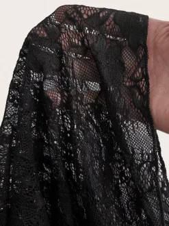 Jupes longues noires transparentes en nylon sexy pour l'automne pour femmes