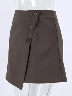 Jupes marron mini d'été pour femmes