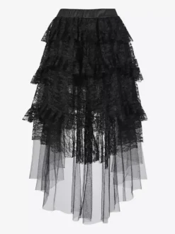 Jupes noires sexy à imprimé floral irrégulier longueur genou pour l'automne